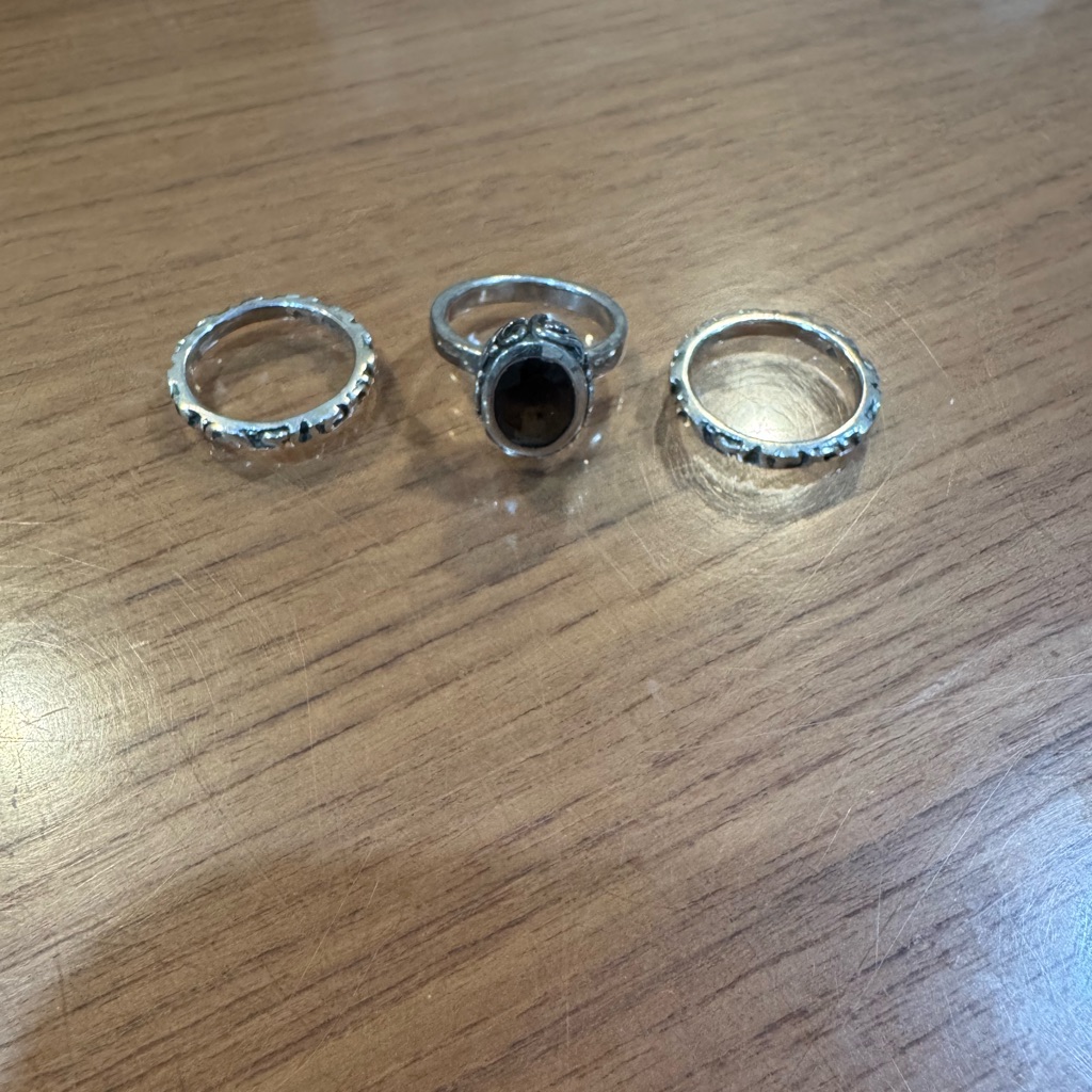 Silpada Stone Silver Ring Set